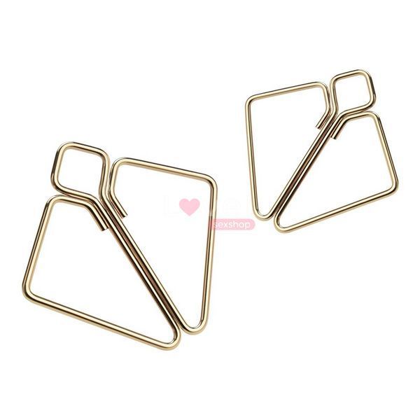 Затискачі для сосків з важкою підвіскою LOCKINK Nipple Clamps with Heavy Pendant - Golden SX0844 фото