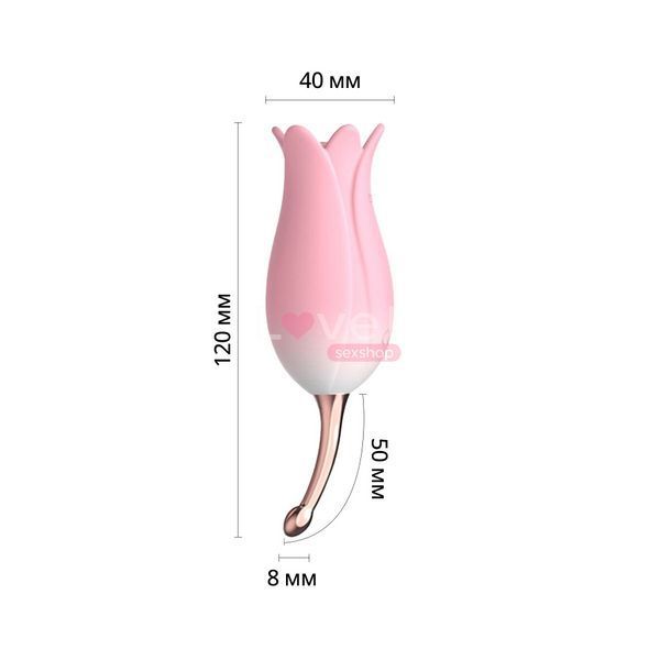 Ультразвуковой вибратор для клитора Otouch Bloom Ultrasonic Clitoris, 2 доп насадки SO9398 фото