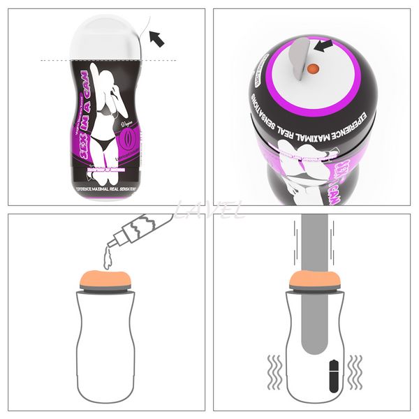 Мастурбатор - Sex In A Can Vagina Stamina Tunnel Vibrating 6452LVTOY180 фото