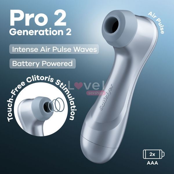 Вакуумний кліторальний стимулятор Satisfyer Pro 2 Generation 2 Battery Series Light Blue SX3837 фото