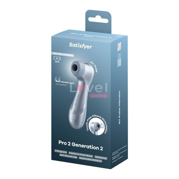 Вакуумний кліторальний стимулятор Satisfyer Pro 2 Generation 2 Battery Series Light Blue SX3837 фото