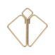 Затискачі для сосків з важкою підвіскою LOCKINK Nipple Clamps with Heavy Pendant - Golden SX0844 фото 2