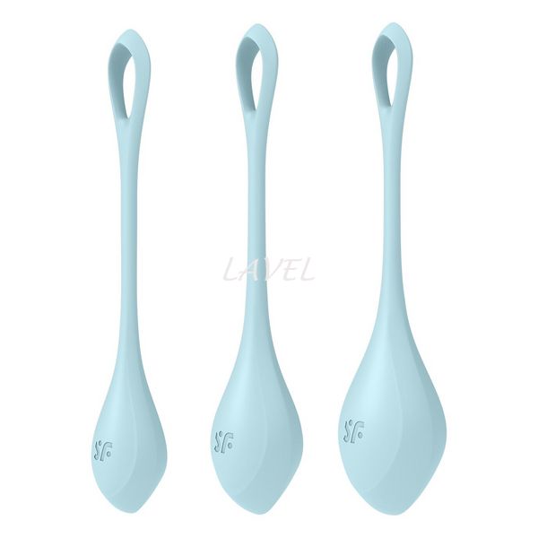 Набор йони бусин Satisfyer Yoni Power 2 Light Blue, диаметр 2-2,5-3см, вес 22-44-73гр SO5548 фото