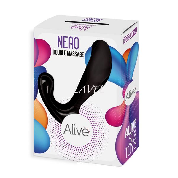 Самый недорогой массажер простаты Alive Nero для новичков, силикон и пластик, отлично для старта AL20459 фото