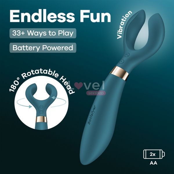 Вибратор для пар Satisfyer Endless Fun Battery Series, три мотора, многофункциональный SX3842 фото