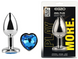 Анальна пробка з кристалом EGZO Silver Heart Plug Blue size M 6611717004-15 фото 3