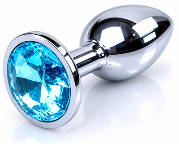 Анальна пробка Jewellery Silver Plug Light Blue 6611717001-14 фото