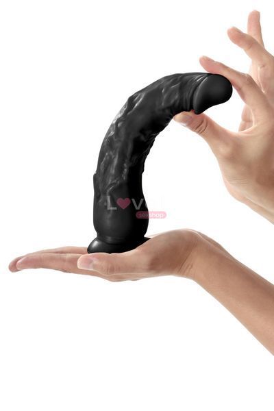 Фаллоимитатор с присоской Real Body - Real Justin Black, TPE, диаметр 4,2см SO4031 фото