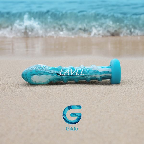 Скляний дилдо Gildo Ocean Wave, з силіконовою основою SO8894 фото