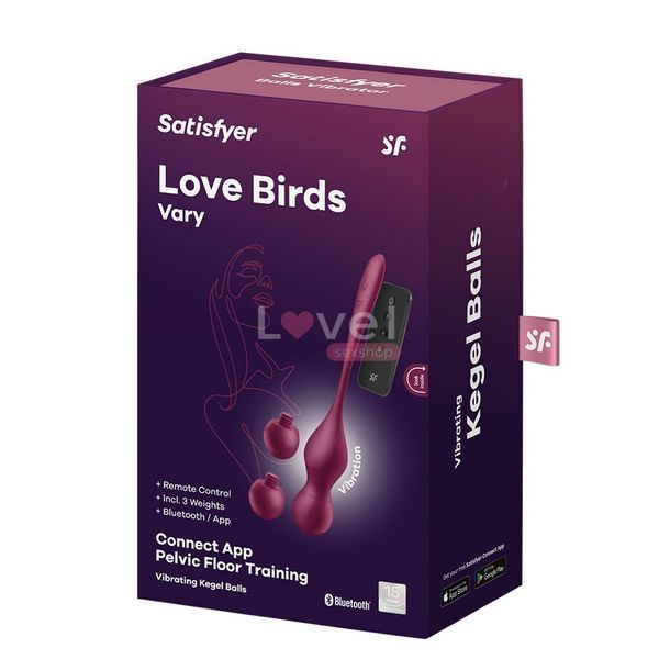 Вагинальные шарики с вибрацией Satisfyer Love Birds Vary Connect App SX1216 фото