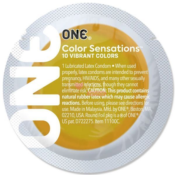Презерватив жовтий ONE Color Sensations - ONE will get you there (Yellow), 1 шт SX0768 фото