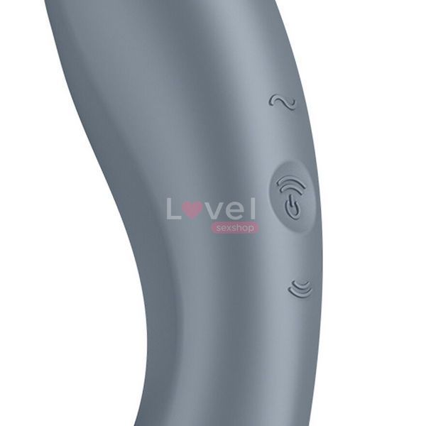 Вакуумний стимулятор з вібрацією Satisfyer Curvy Trinity 1 Bluegrey, іграшка 3в1 SO8408 фото