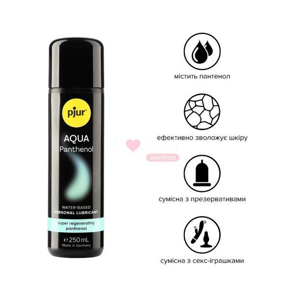 Смазка на водной основе pjur Aqua Panthenol 250 мл с пантенолом, уход и увлажнение PJ13620 фото