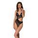 Боді з ажурним ліфом Passion CHRISTA BODY XXL/XXXL, black SO5755 фото 1