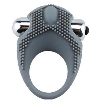 Ерекційне кільце з вібрацією на пеніс Lom Penis Ring Vibrating Gray LAV2000180 фото