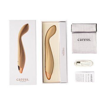 Кліторальний стимулятор та стимулятор точки G - Caress. Omny. Бежевий OB004 фото