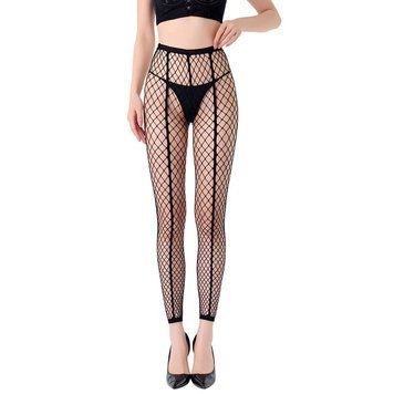 Еротичні легінси в сітку з декоративними смужками Mesh Temptation, розмір XS&ndash;XL TSH749 фото
