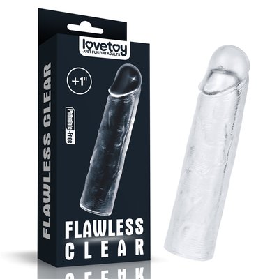 Насадка - Flawless Clear Penis Sleeve Add 1" Clear 6452LVTOY651 фото