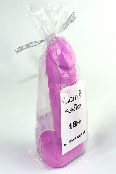 Крафтове мило-член із присоскою Чистий Кайф Violet size M, натуральне SO2635 фото