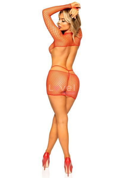 Leg Avenue Cut Out mini dress OS Red SO7962 фото