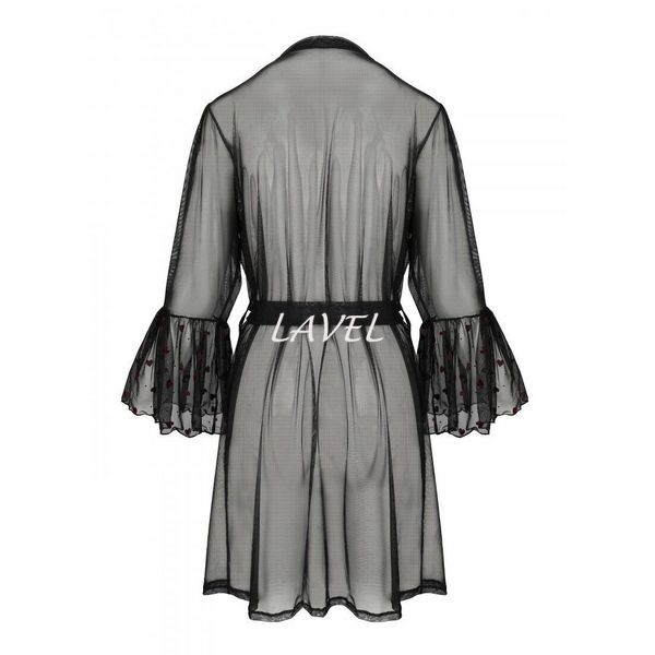 Повітряний пеньюар Passion LOVELIA PEIGNOIR XXL/XXXL, black SO4773 фото