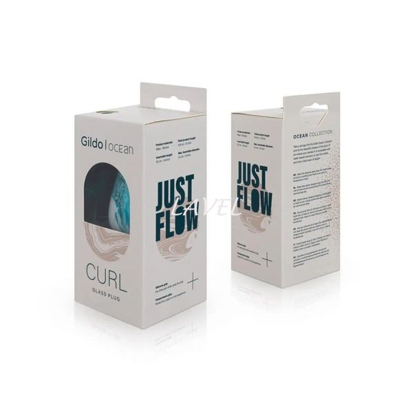 Стеклянная анальная пробка Gildo - Ocean Curl Glass Butt plug SO8895 фото