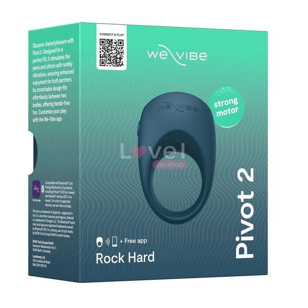 Эрекционное смарт-виброкольцо We-Vibe Pivot 2 Slate SX3859 фото