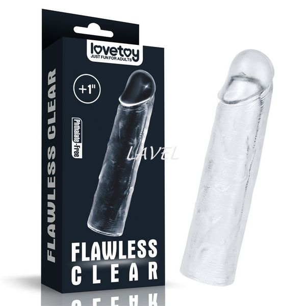 Насадка -  Flawless Clear Penis Sleeve Add 1" Clear 6452LVTOY651 фото