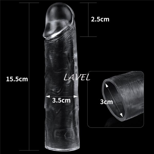 Насадка -  Flawless Clear Penis Sleeve Add 1" Clear 6452LVTOY651 фото