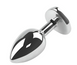 Анальна пробка з кристалом EGZO Silver Heart Plug Red size S MSH-04S фото 3