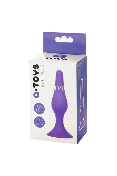 Анальная силиконовая пробка Toyfa A-Toys, фиолетовый, 11,5 см. 661100761302 фото
