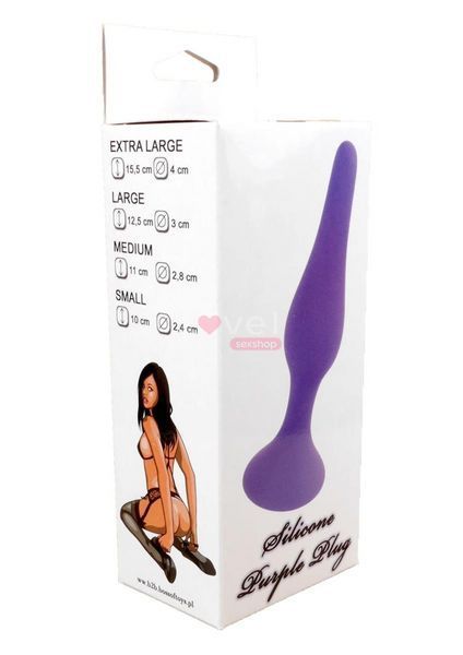Анальная пробка силиконовая Silicone Purple Plug S 62530064-00088 фото