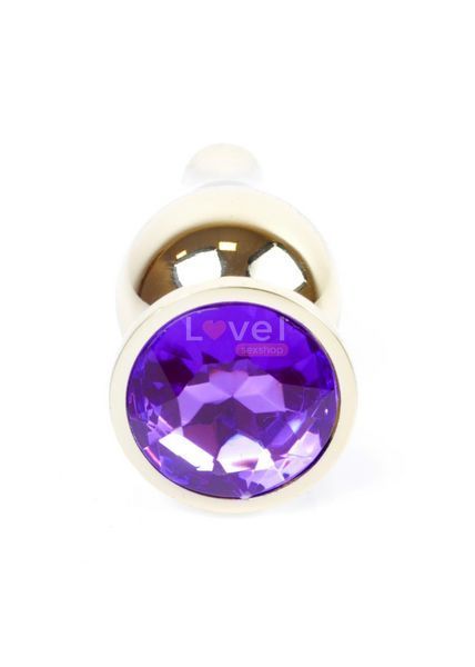 Анальна пробка - Jewellery Gold Butt Plug Purple 62530064-00070 фото