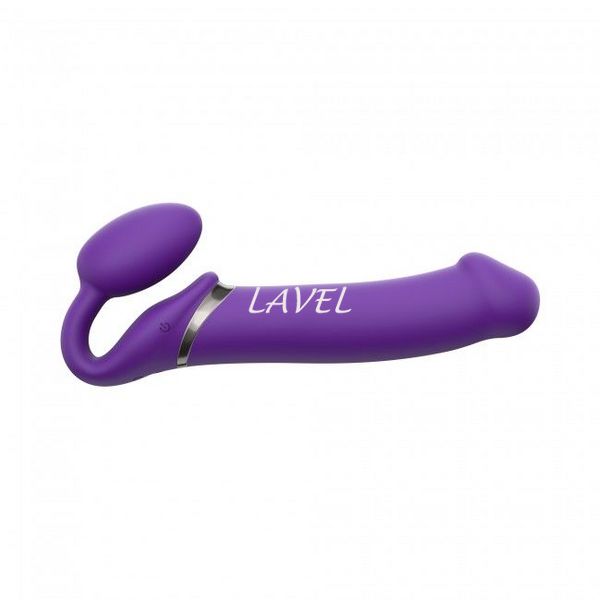 Безремінний страпон з вібрацією Strap-On-Me Vibrating Violet XL, діам. 4,5 см, пульт ДК, регульовани SO3827 фото