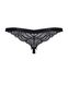 Мереживні танги з доступом Obsessive 828-THC-1 crotchless thong L/XL, чорні SO7174 фото 6