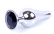 Анальна пробка - Jewellery Silver Long Plug Black 62530064-00074 фото 1