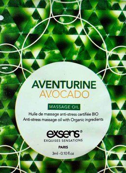 Пробник масажної олії EXSENS Anti-Stress Aventurine Avocado 3мл SO2387 фото