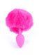 Анальна пробка з хвостиком Jewellery Silicon Plug Bunny Tail Pink, рожева 62530064-00099 фото 2