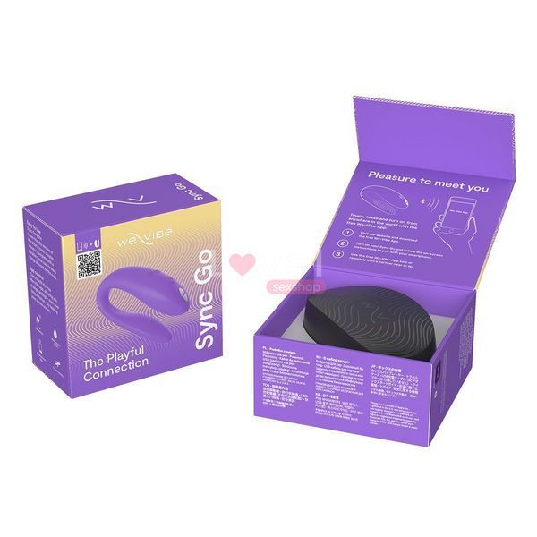 Смарт-вібратор для пар We-Vibe Sync GO Light Purple, тревел-кейс SX0527 фото