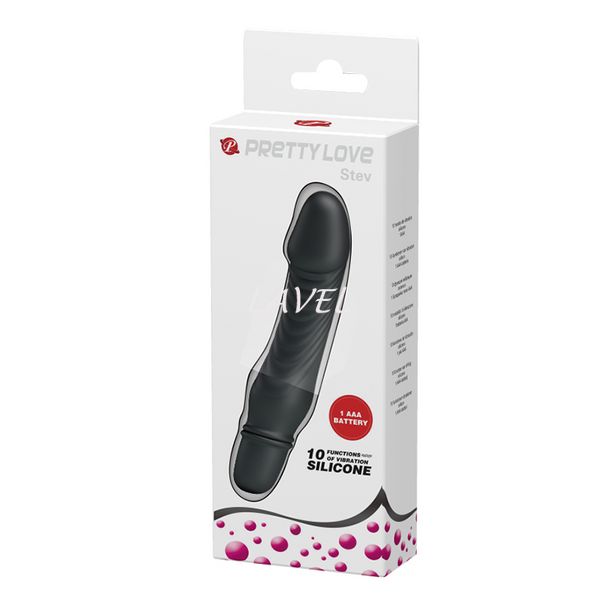 Класичний вібратор - Pretty Love Stev Vibrator Black 6603BI0651 фото