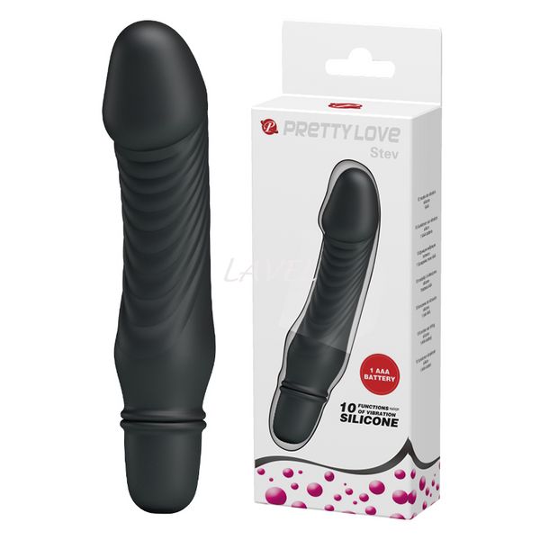 Класичний вібратор - Pretty Love Stev Vibrator Black 6603BI0651 фото