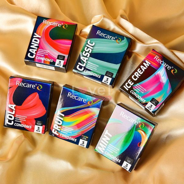 Презервативи Holographic Recare Delay Candy Condoms 3 шт, пролонгувальний ефект,  аромат цукерки SX3330 фото