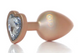 Анальна пробка - Jewellery Pearl Gold Heart Plug Clear S 62530064-00135 фото 1