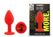 Силиконовая анальная пробка EGZO Silicone Red Round Plug Red, size S SRR-03S фото 2