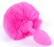 Анальна пробка з хвостиком Jewellery Silicon Plug Bunny Tail Pink, рожева 62530064-00099 фото 1