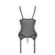 Корсет с подвязками и ажурным лифом Passion CHRISTA CORSET XXL/XXXL, black, стринги в комплекте SO5758 фото 6
