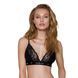 Эластичный топ с кружевом Passion PS001 TOP S, black SO4177 фото 1