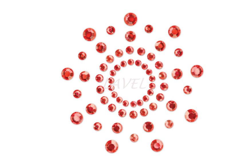 Пэстис из кристаллов Bijoux Indiscrets - Mimi Red, украшение на грудь SO2321 фото