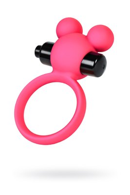 Ерекційне кільце з вібрацією на пеніс A-Toys By Toyfa, силікон, рожеве, ø 3,1 см 661100768019 фото