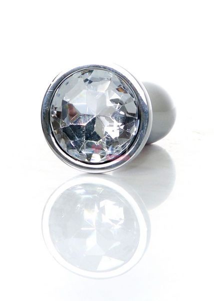 Анальна пробка - Jewellery Silver Plug Clear S 62530064-00146 фото